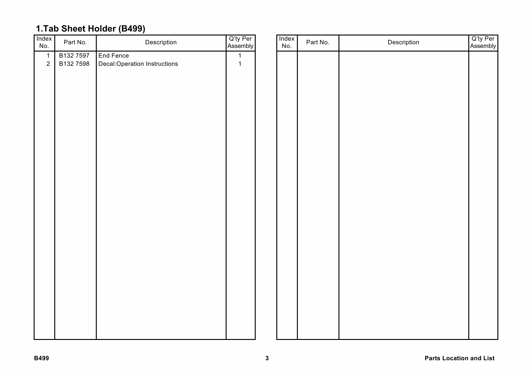 RICOH Options B499 TAB-SHEET-HOLDER-TYPE-3260 Parts Catalog PDF download-3